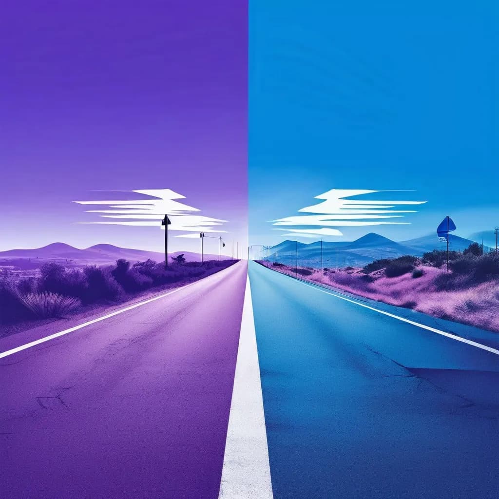 Understanding Spanish Directional Signs: Blue vs. White