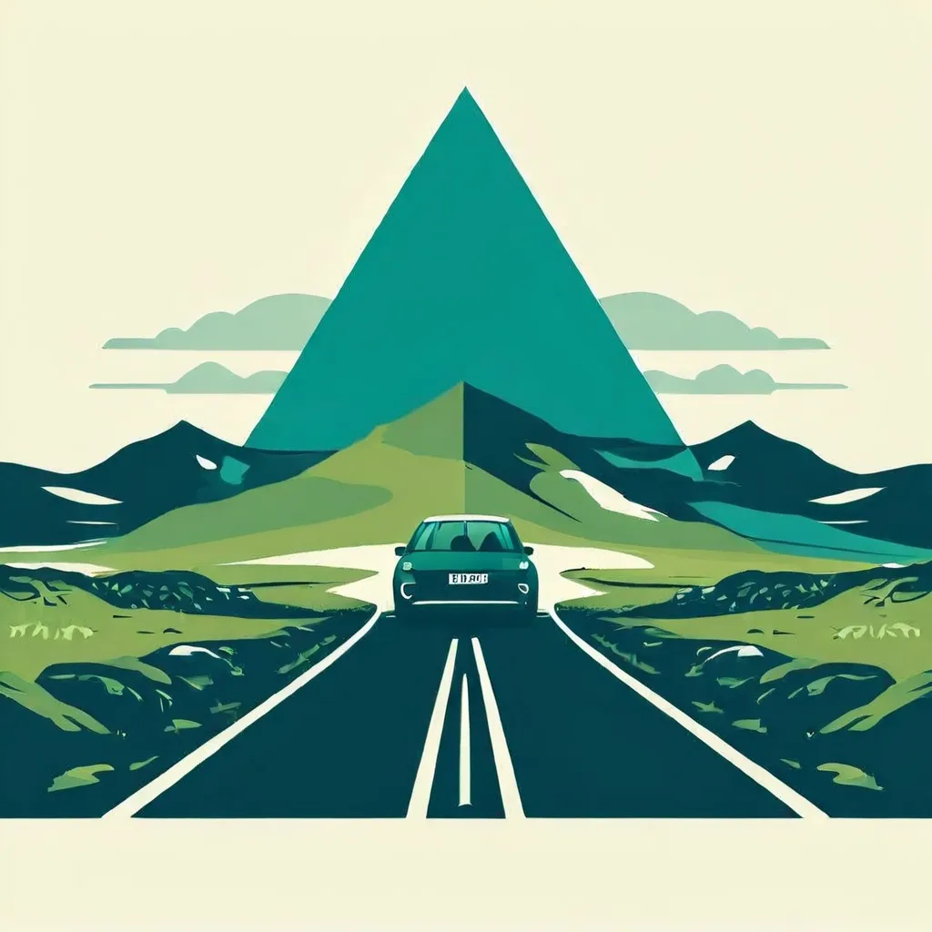 Icelandic Warning Signs: Blind Hills and Gravel Road Transitions