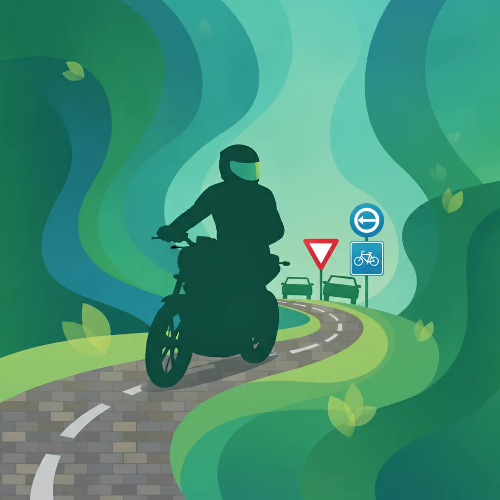 Bild für den Belgische Motorradtheorie A-Lehrplan zur Fahrtheorie