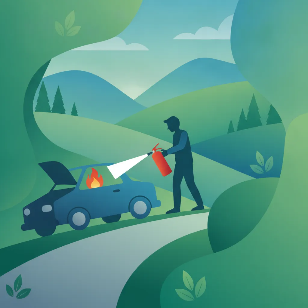 Vehicle Fire Procedures and Use of Extinguishers driving theory lesson
