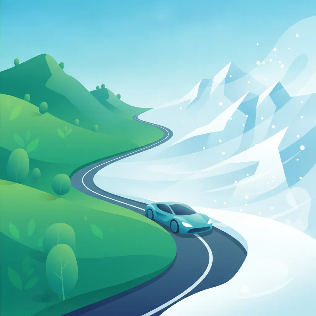 Alpine Straßenverkehr, Steigungen und Wetterauswirkungen Fahrtheoriestunde