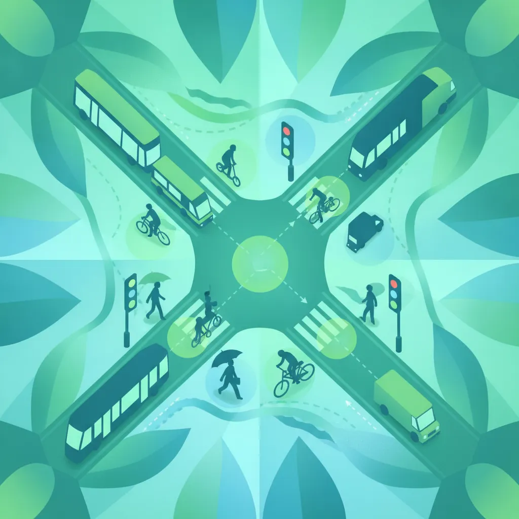 Kreuzungstypen und Konfliktlösung Fahrtheoriestunde