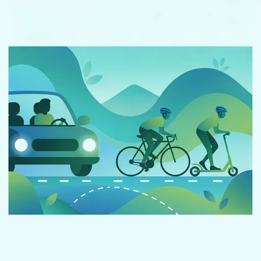 Managing Interactions with Cyclists and E-Scooter Riders driving theory lesson