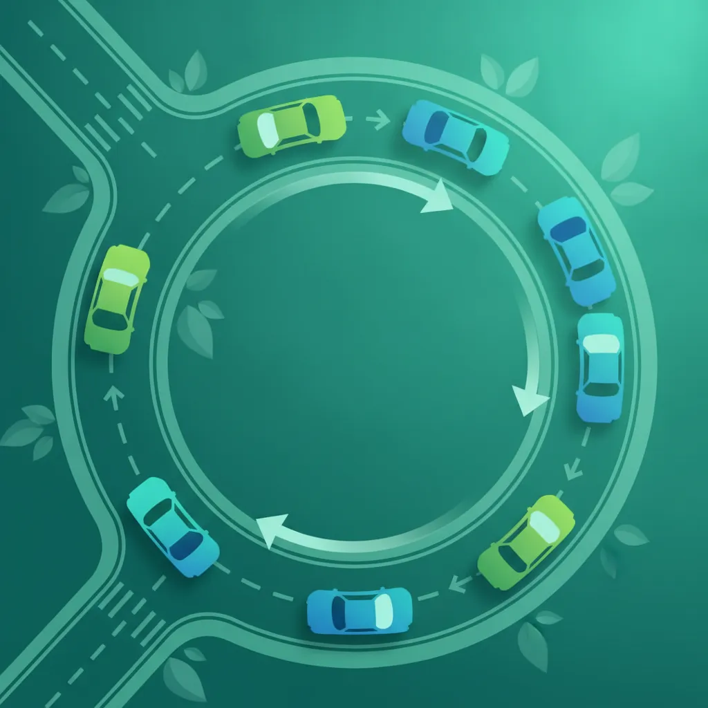 Rundverkehr: Vorrang und Verkehrsflussmanagement Fahrtheoriestunde