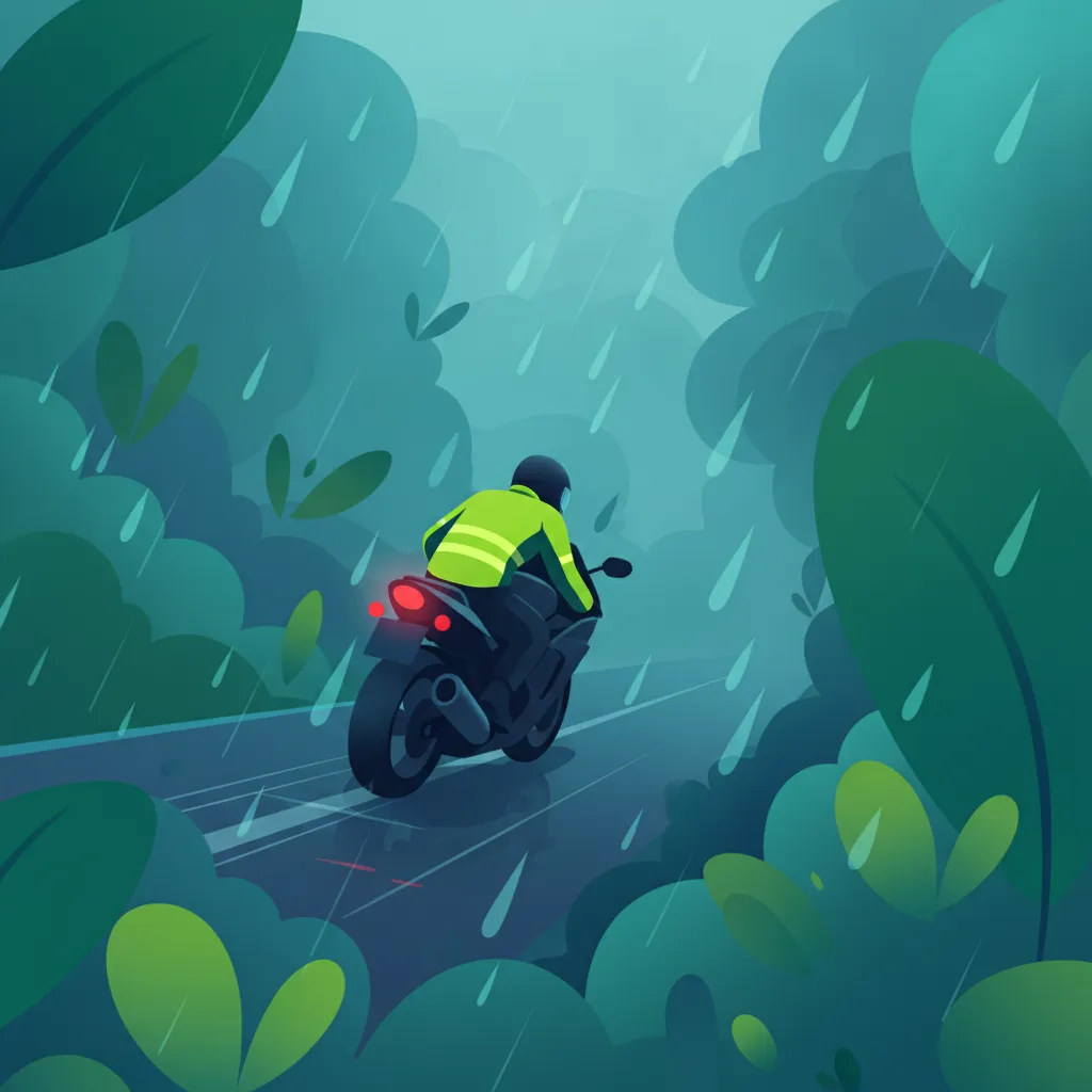 Lección de teoría de conducción Conducción bajo lluvia, niebla y baja visibilidad