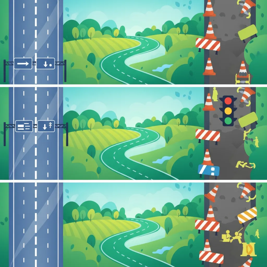 Rijtheorie-les Autosnelwegen, Landwegen en Wegwerkzaamheden