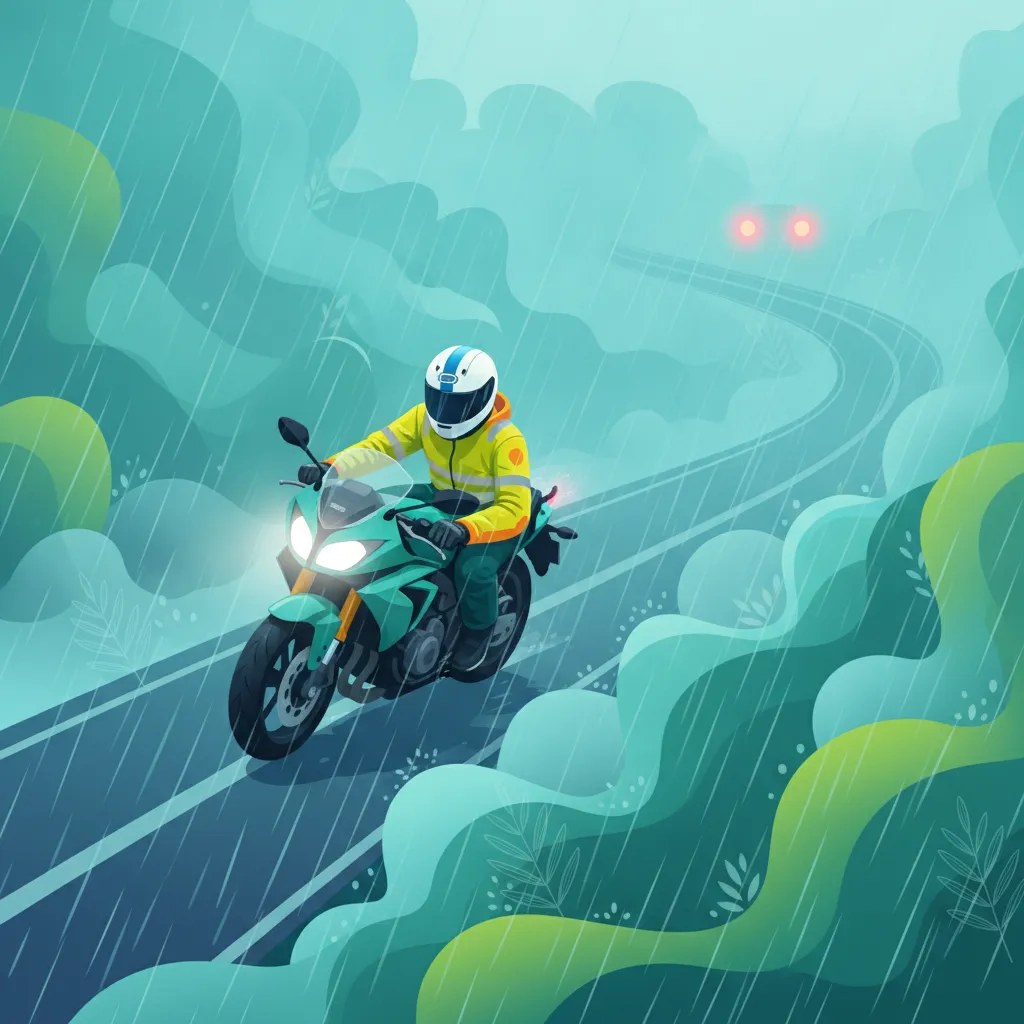 Fahren bei Regen, Nebel und schlechter Sicht Fahrtheoriestunde