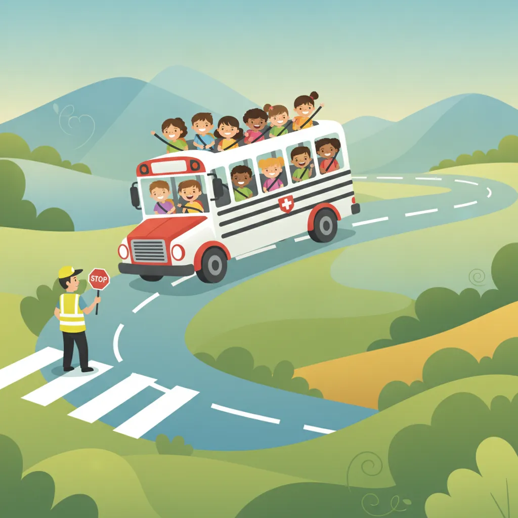 Regeln und Verantwortlichkeiten für Schulkind-Transportdienste Unterrichtsbild