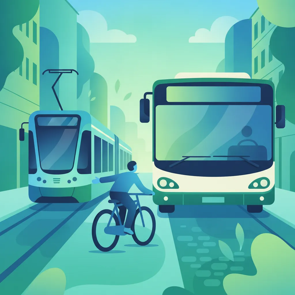 Interaktion mit Bussen, Trams und größeren Fahrzeugen Fahrtheoriestunde