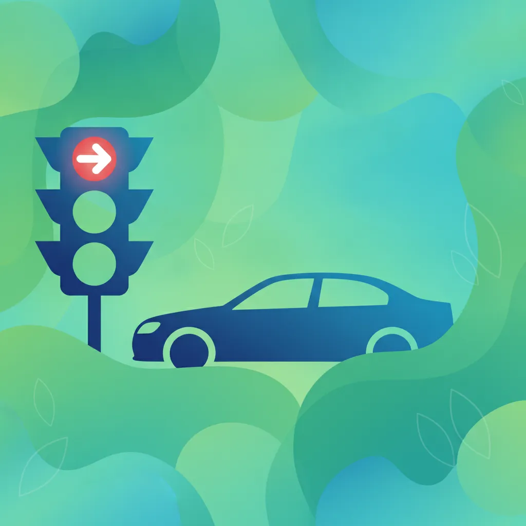 Spezielle Ampelsignale für Personenkraftwagen Fahrtheoriestunde