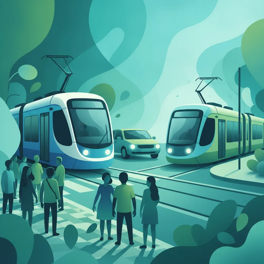 Imagen de la lección Interacción con tranvías y ferrocarriles ligeros