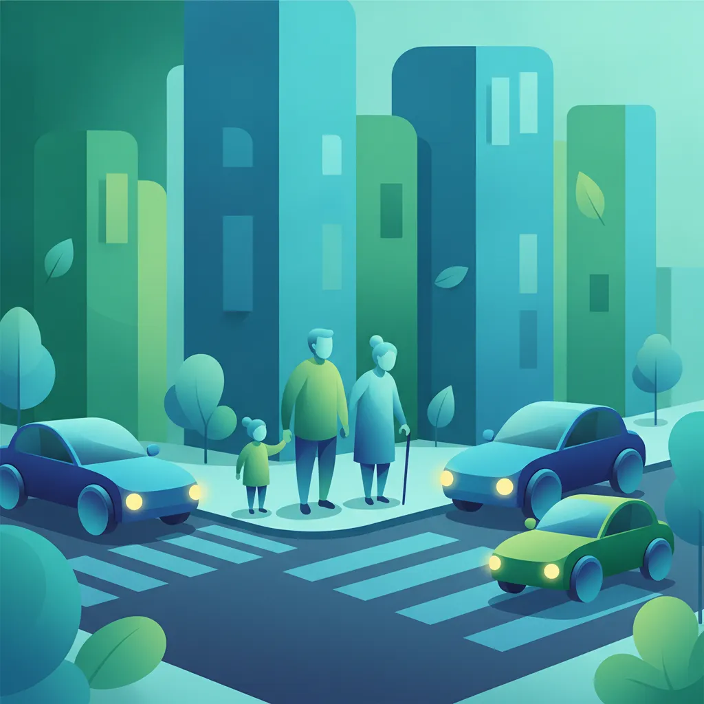 Fußgänger, Kinder und Senioren Fahrtheoriestunde
