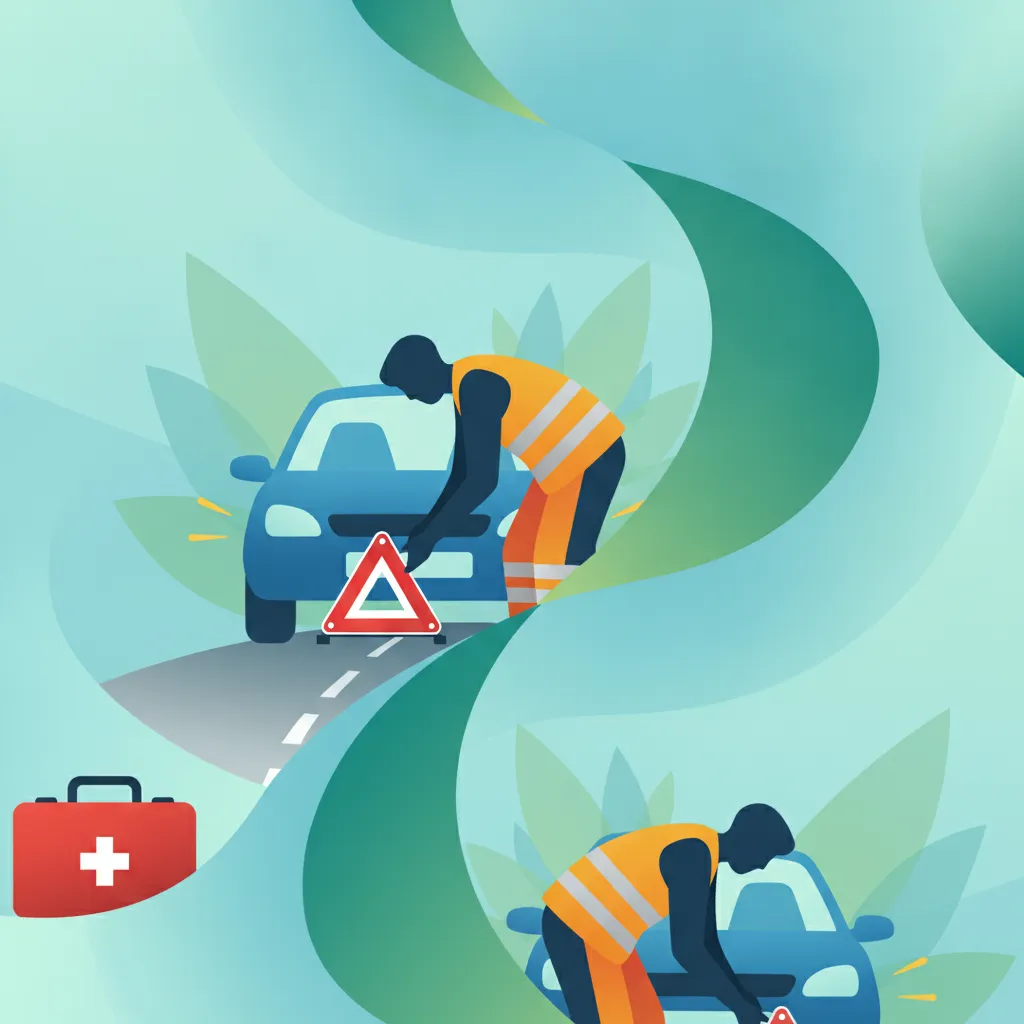 Erste Hilfe Grundlagen und Anwendung des Warndreiecks Fahrtheoriestunde