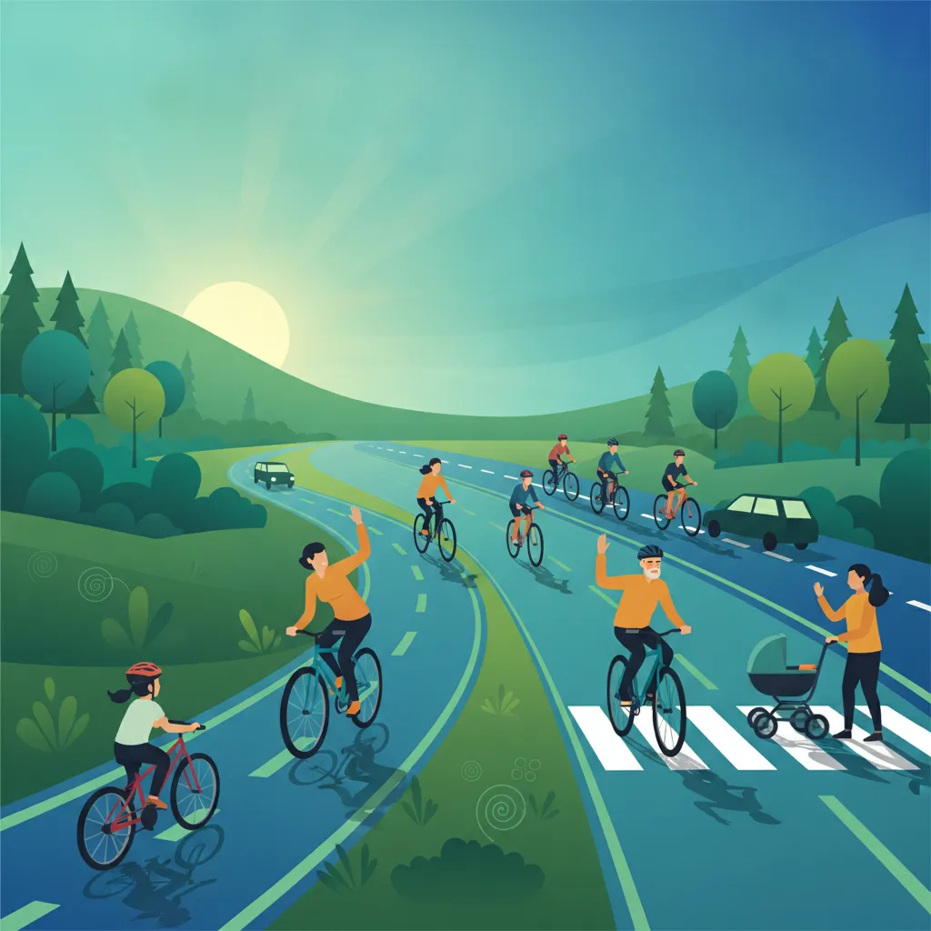 Radfahrer und Radverkehrsanlagen Unterrichtsbild