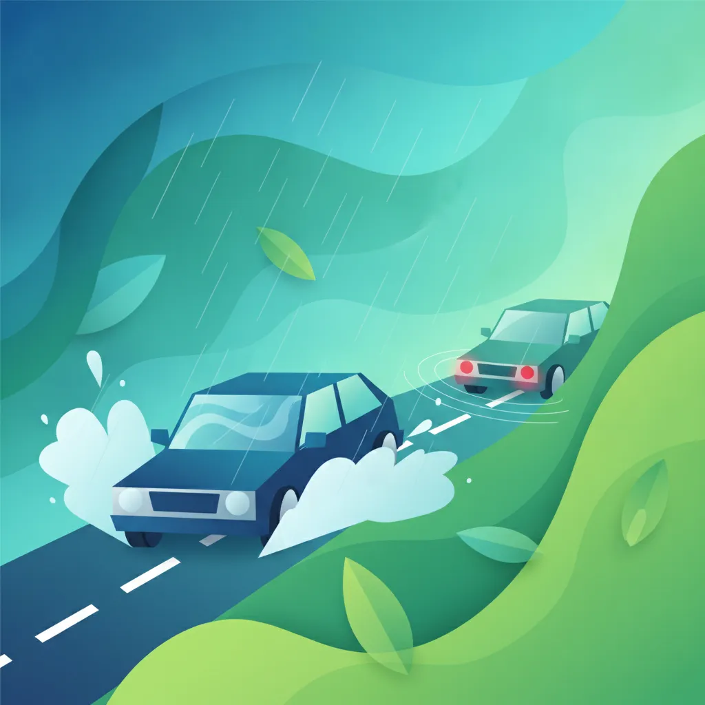 Lección de teoría de conducción Impacto del clima en las condiciones de la carretera y estrategias de conducción