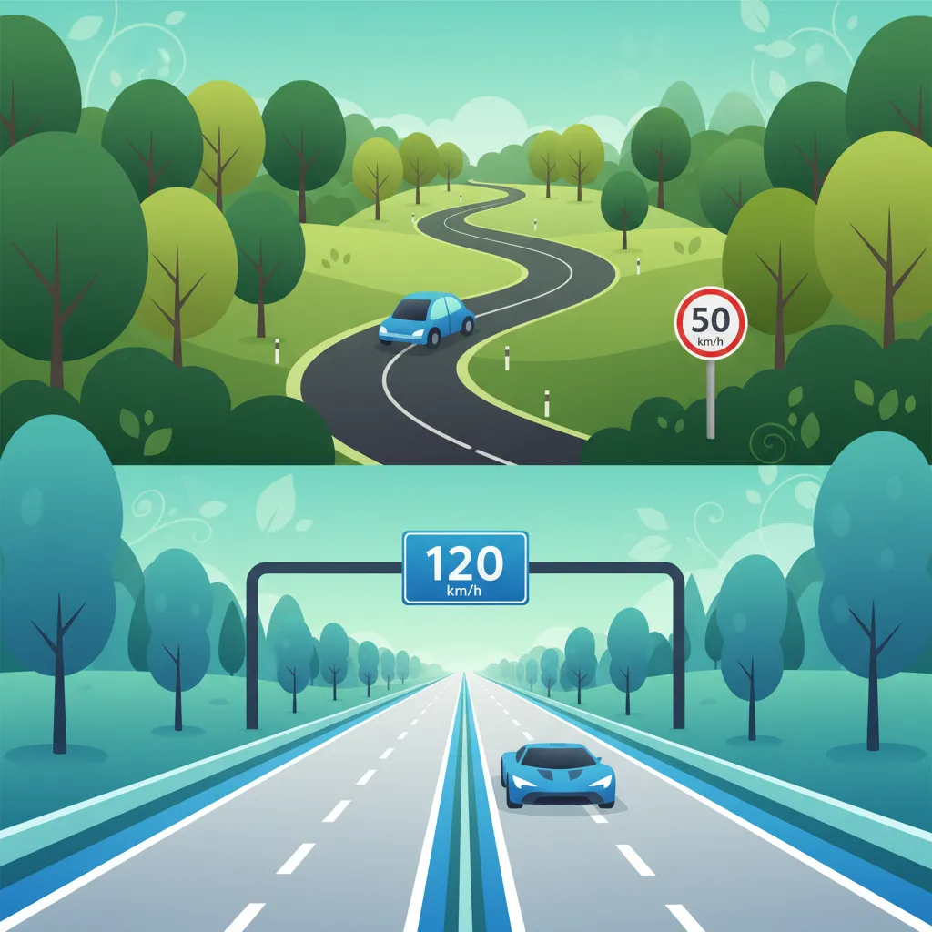 Speed Management on Rural Roads and Autovías driving theory lesson