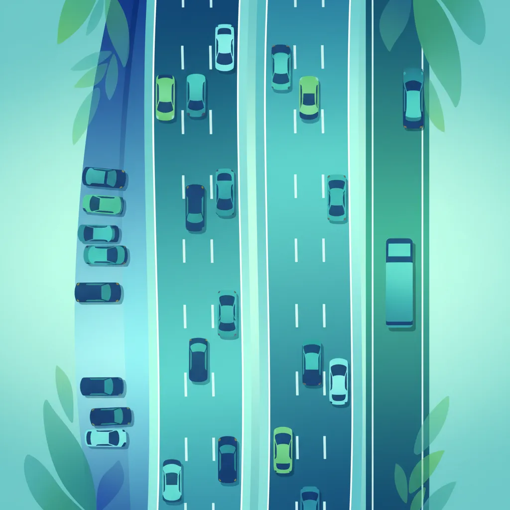 Use of Carriageways, Hard Shoulders, and Service Roads driving theory lesson