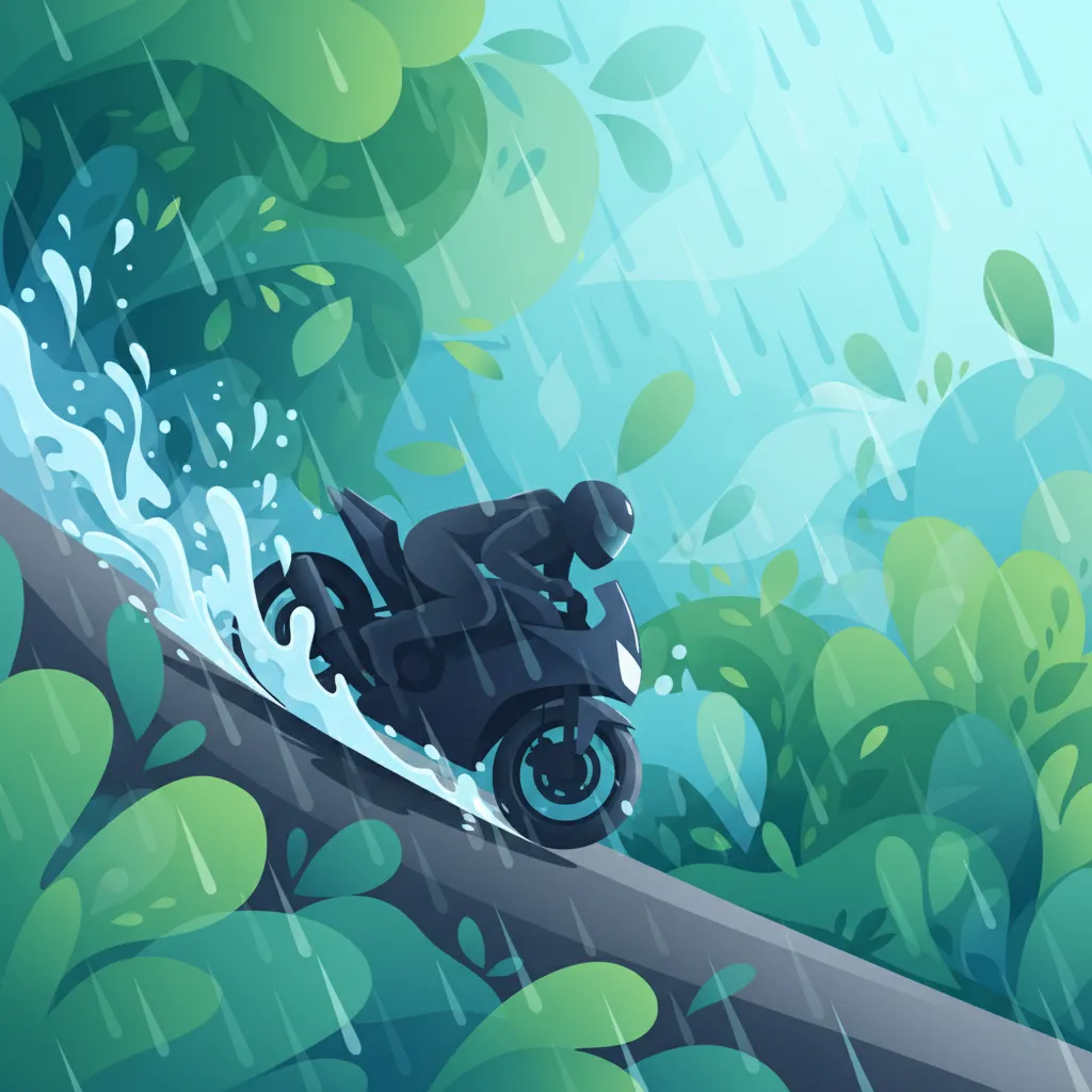Riding in Rain and Slippery Conditions lesson image