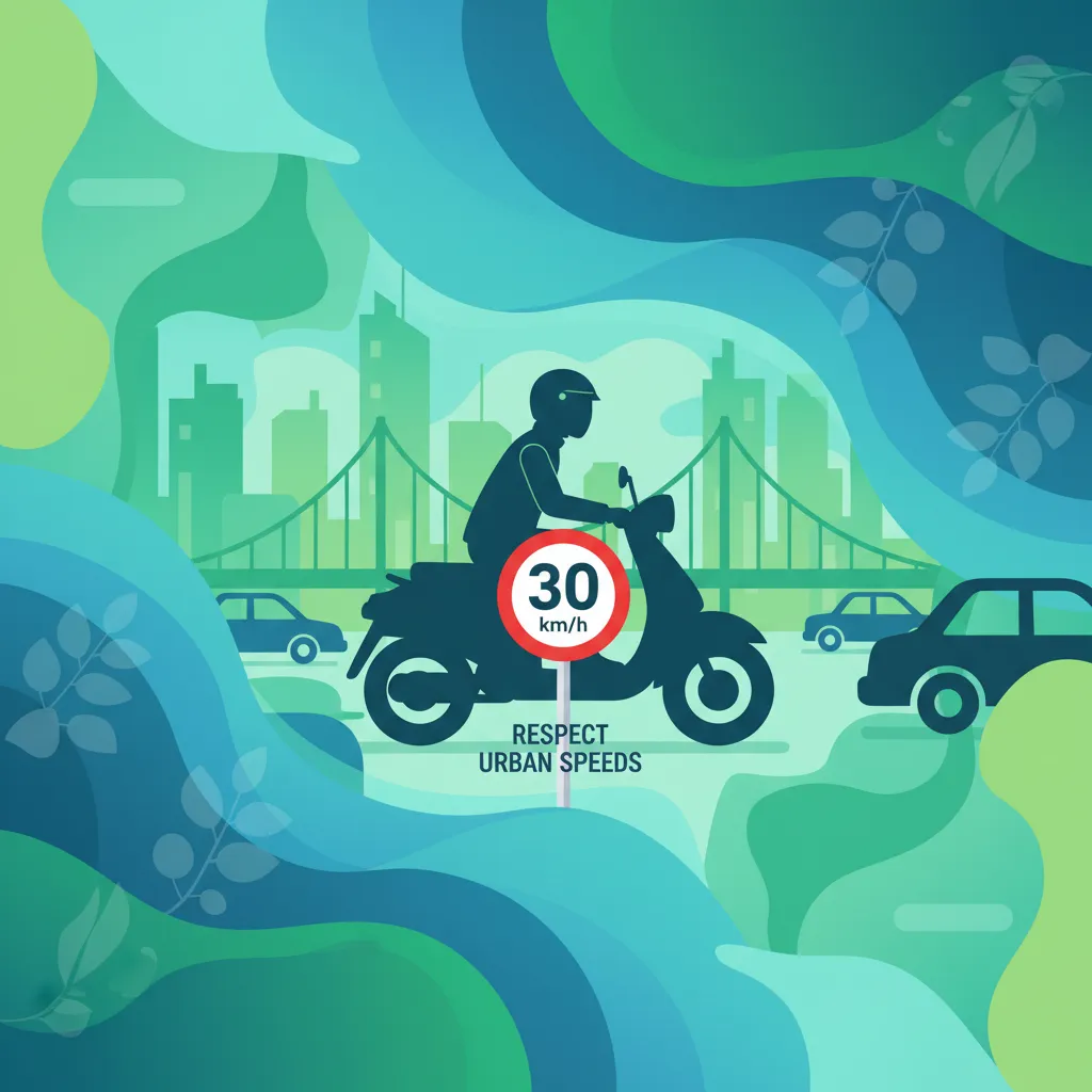 Legal Speed Limits for Mopeds in Urban Areas driving theory lesson
