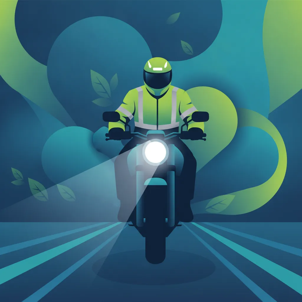 Image de la leçon Visibilité du motard : vêtements, éclairage et catadioptres