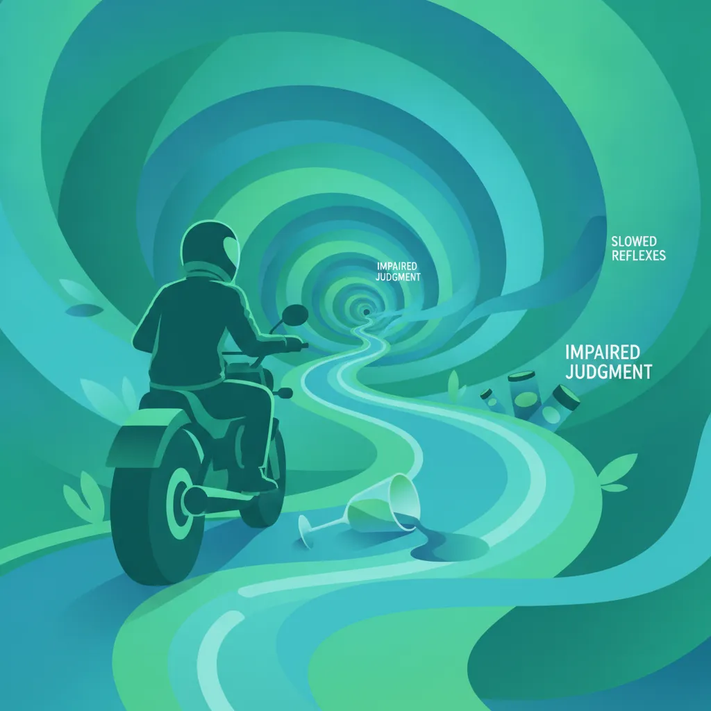 Obraz lekcji Alkohol, narkotyki i ich wpływ na zdolność kierowania motocyklem