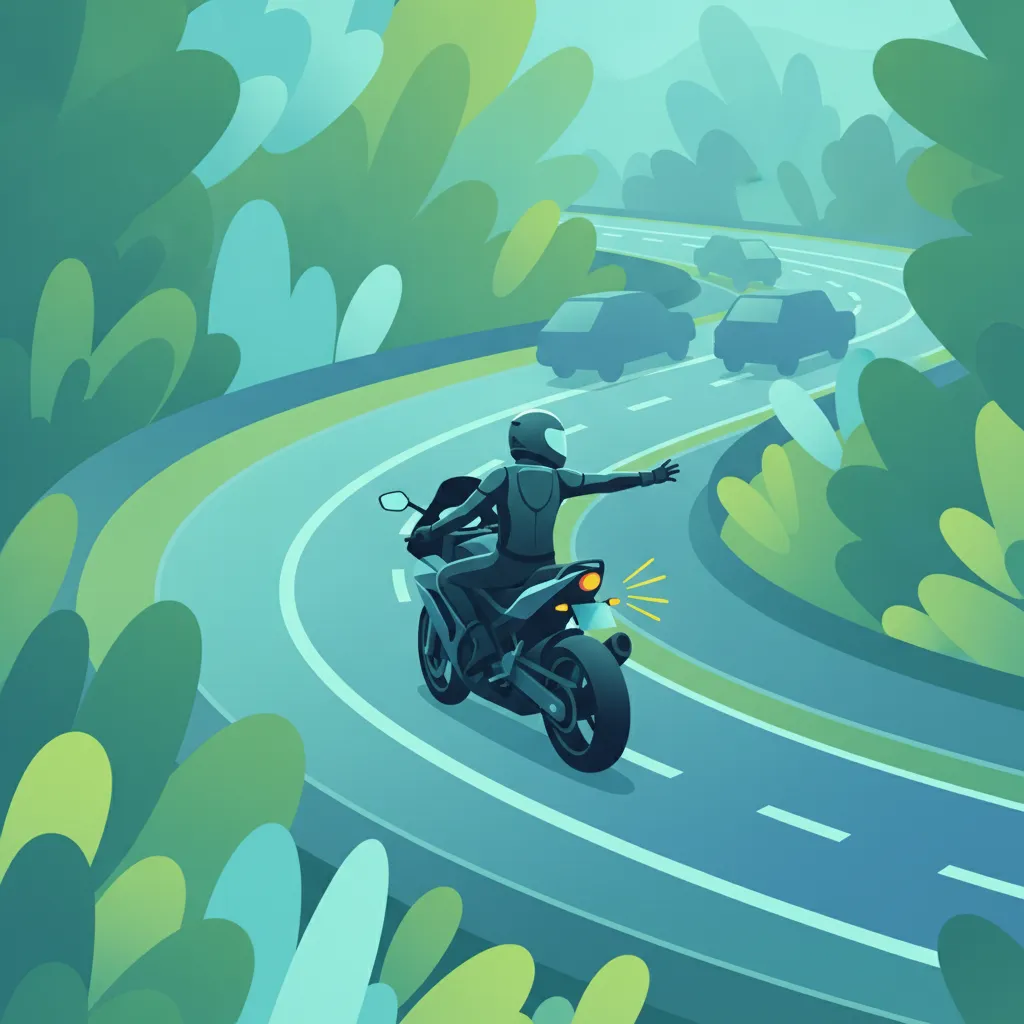 Image de la leçon Techniques d'entrée et de sortie de rond-point pour motocyclistes