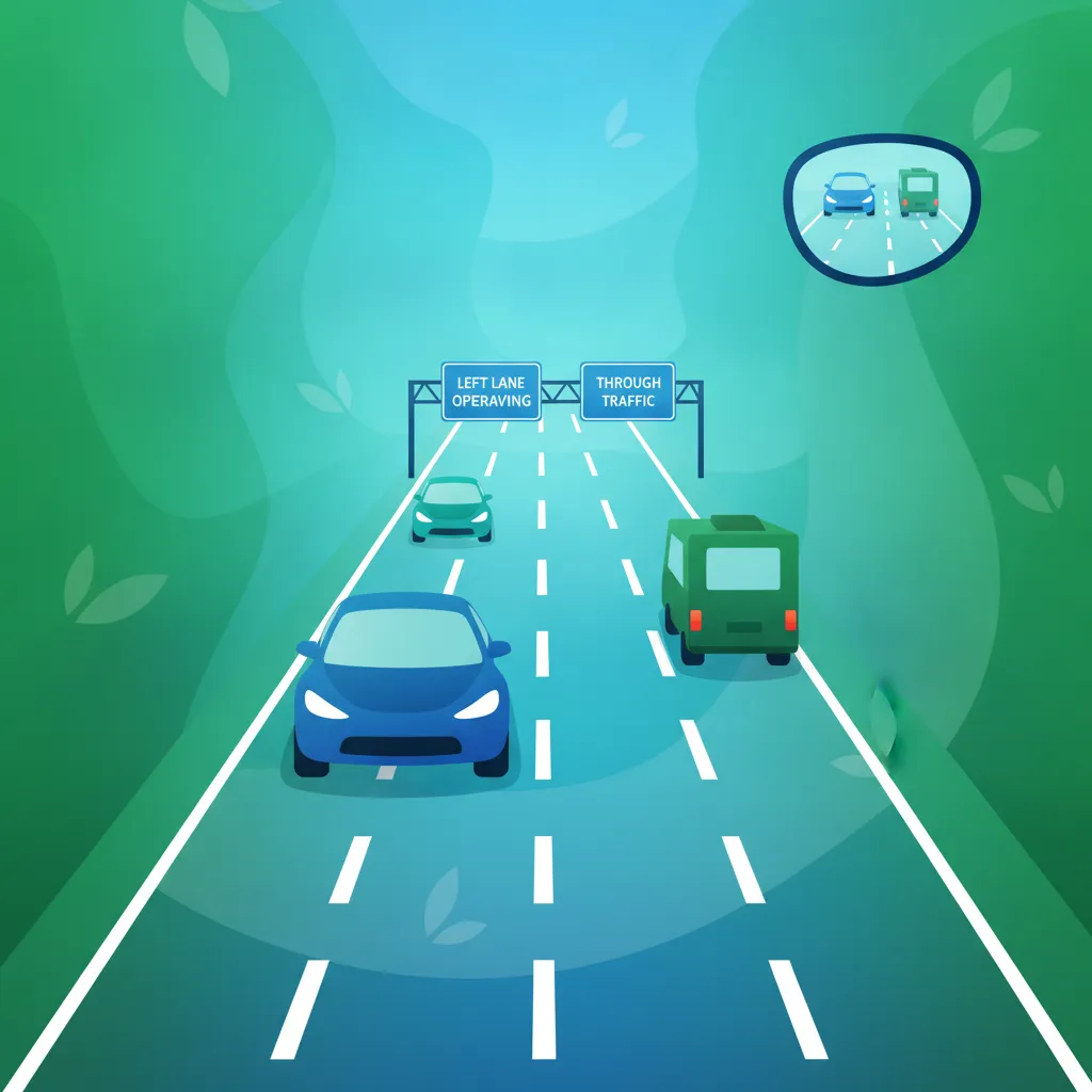 Autobahn-Regeln für Personenkraftwagen Unterrichtsbild