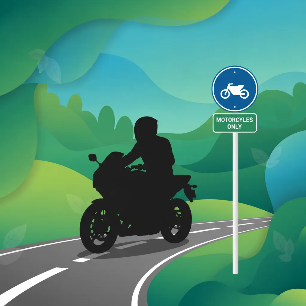 Obraz lekcji Znaki nakazu i zakazu dla motocyklistów