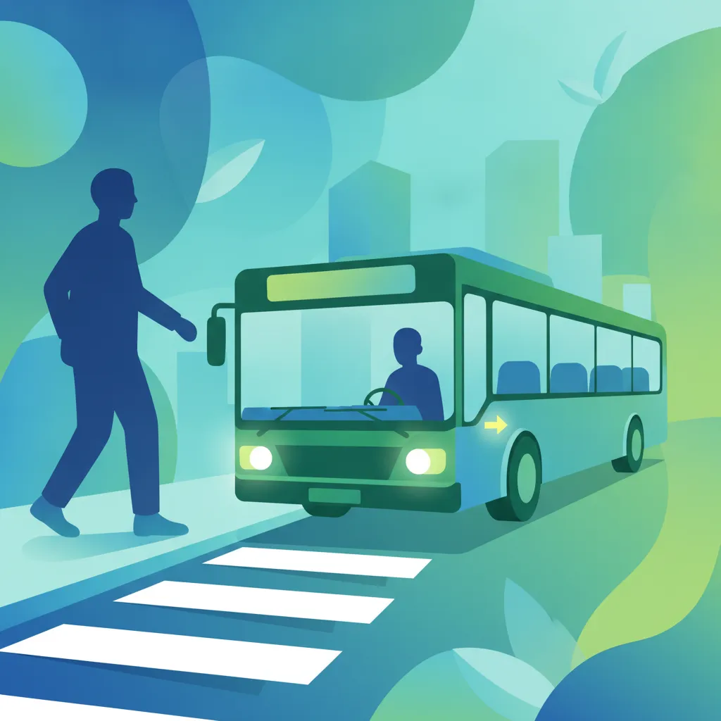 Obraz lekcji Pierwszeństwo pieszych i obsługa autobusu