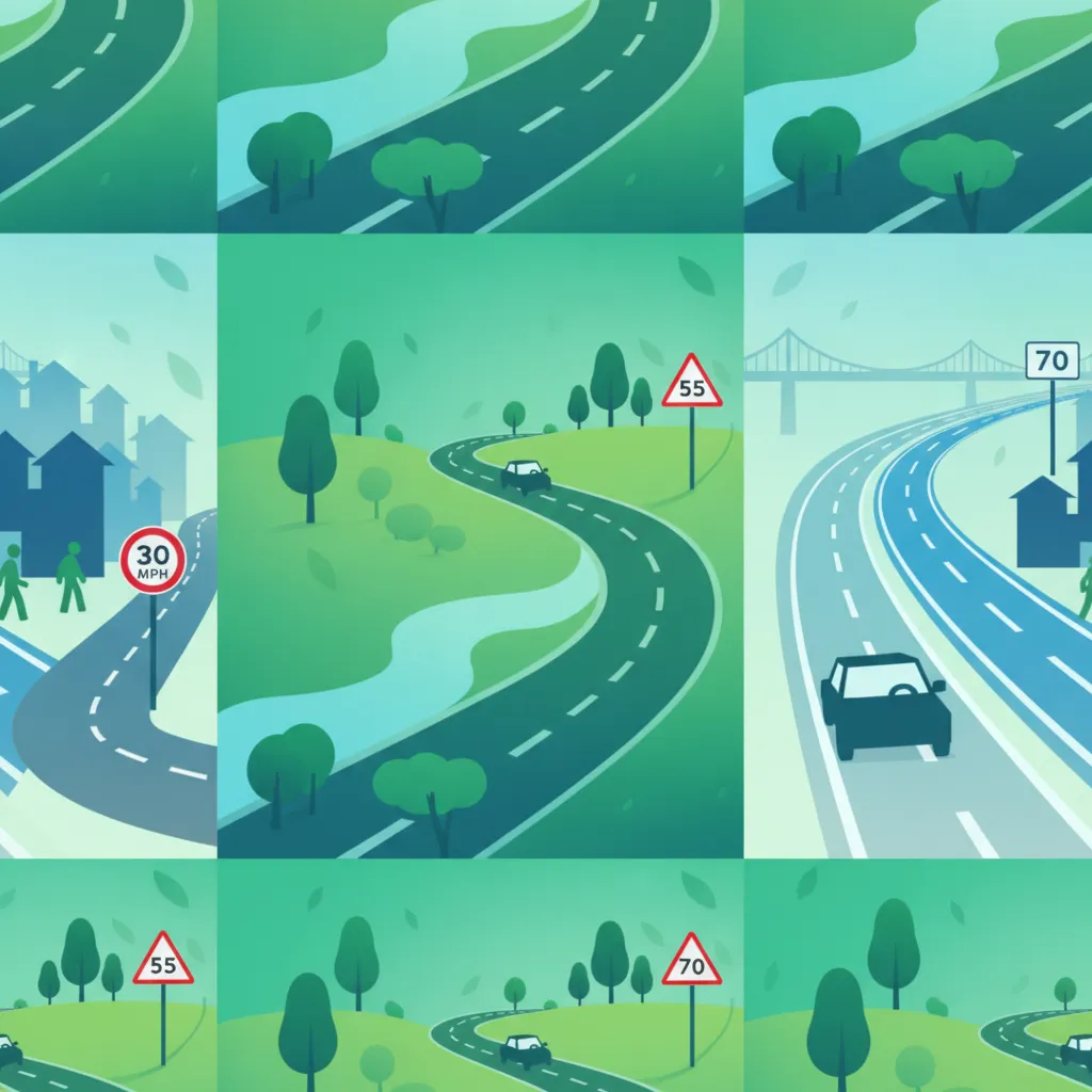 Speed Limits by Road Type and Conditions lesson image