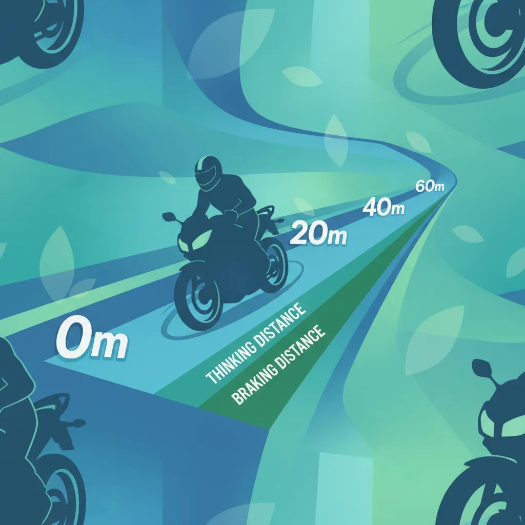 Grundlagen des Motorradbremsens und Anhaltewege Unterrichtsbild