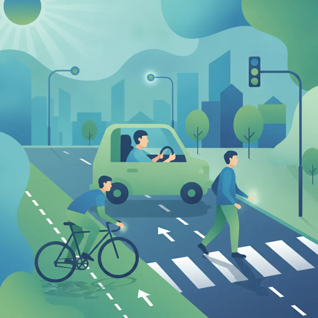 Image de la leçon Interactions avec les piétons et les cyclistes