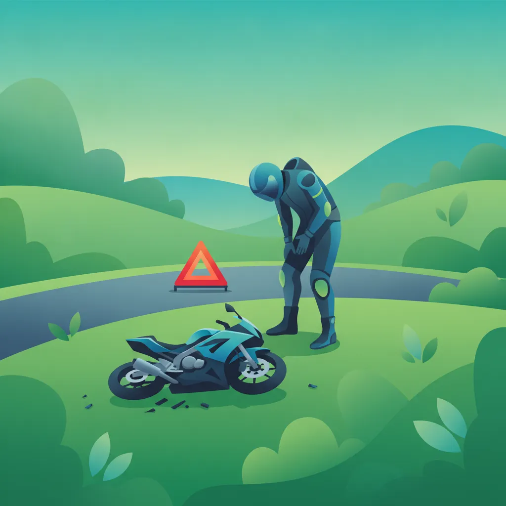 Motorrad-Theorie GB: Verhalten und Genesung nach einem Motorradunfall