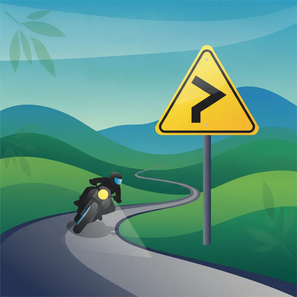 Image de la leçon Panneaux de signalisation de danger et implications pour les motards