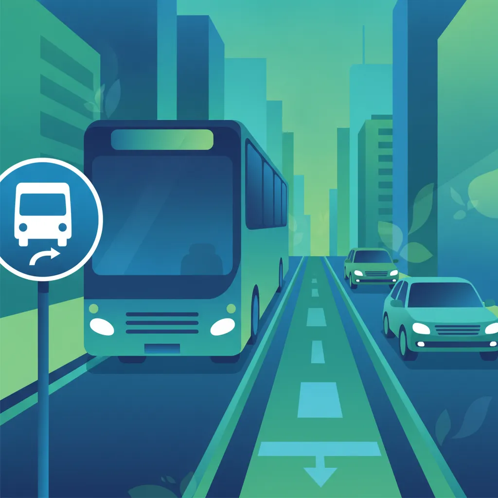 Verkehrsregeln und Beschränkungen für Busse Unterrichtsbild