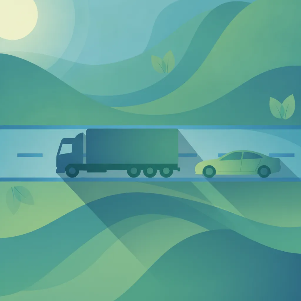 Image de la leçon Conduire sur autoroute avec des véhicules lourds