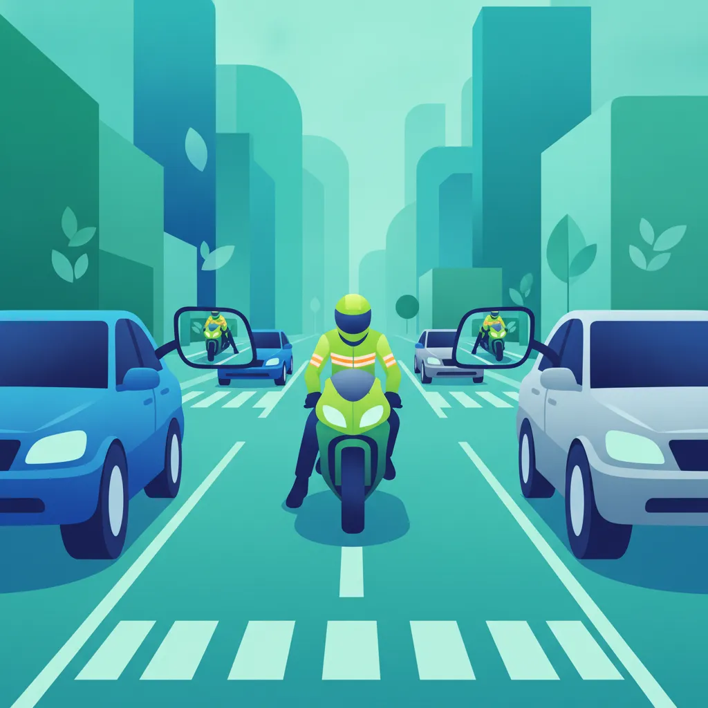 Obraz lekcji Techniki zwiększania widoczności motocyklisty