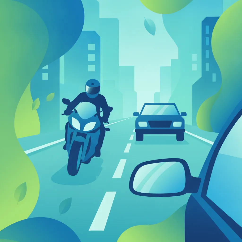Positionierung für maximale Sichtbarkeit als Mopedfahrer Fahrtheoriestunde