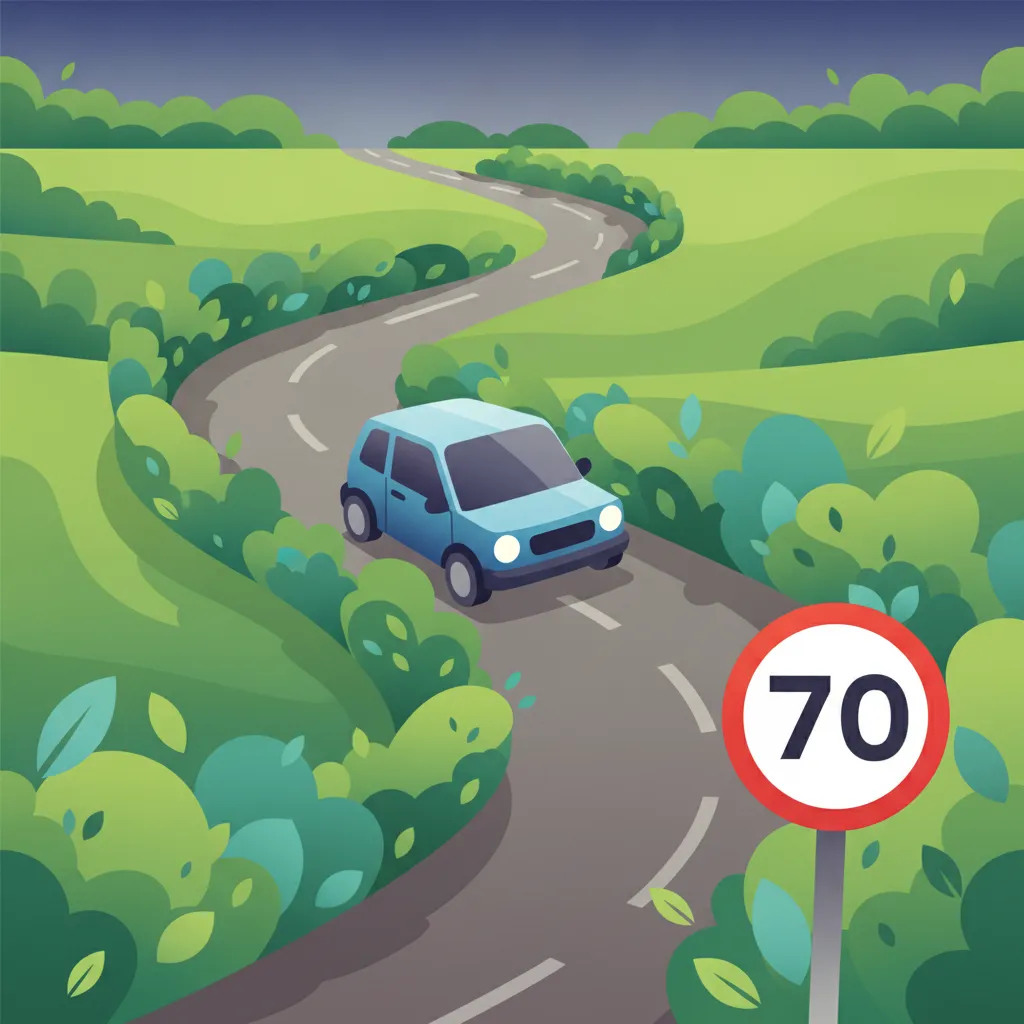 Image de la leçon Défis des routes rurales et limitations de vitesse