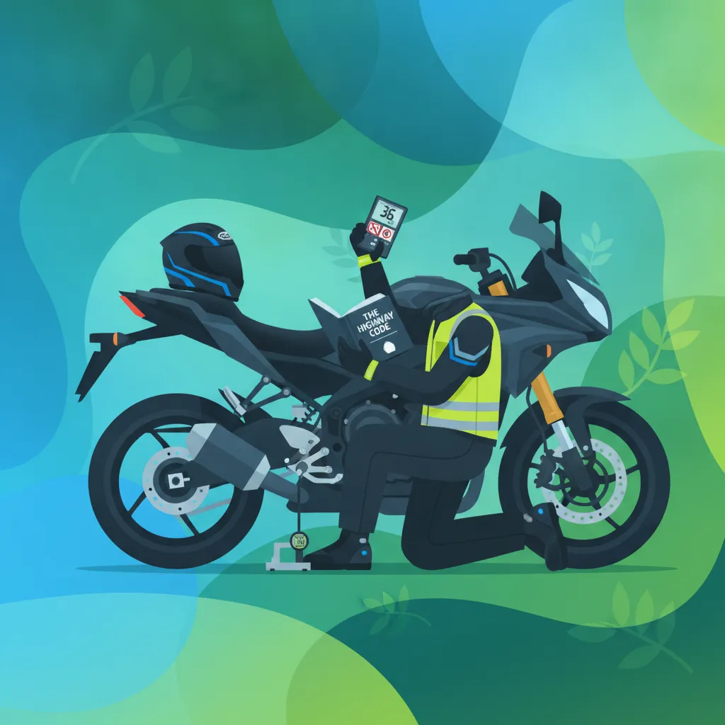 Obraz lekcji Obowiązki motocyklisty zgodnie z Kodeksem Drogowym