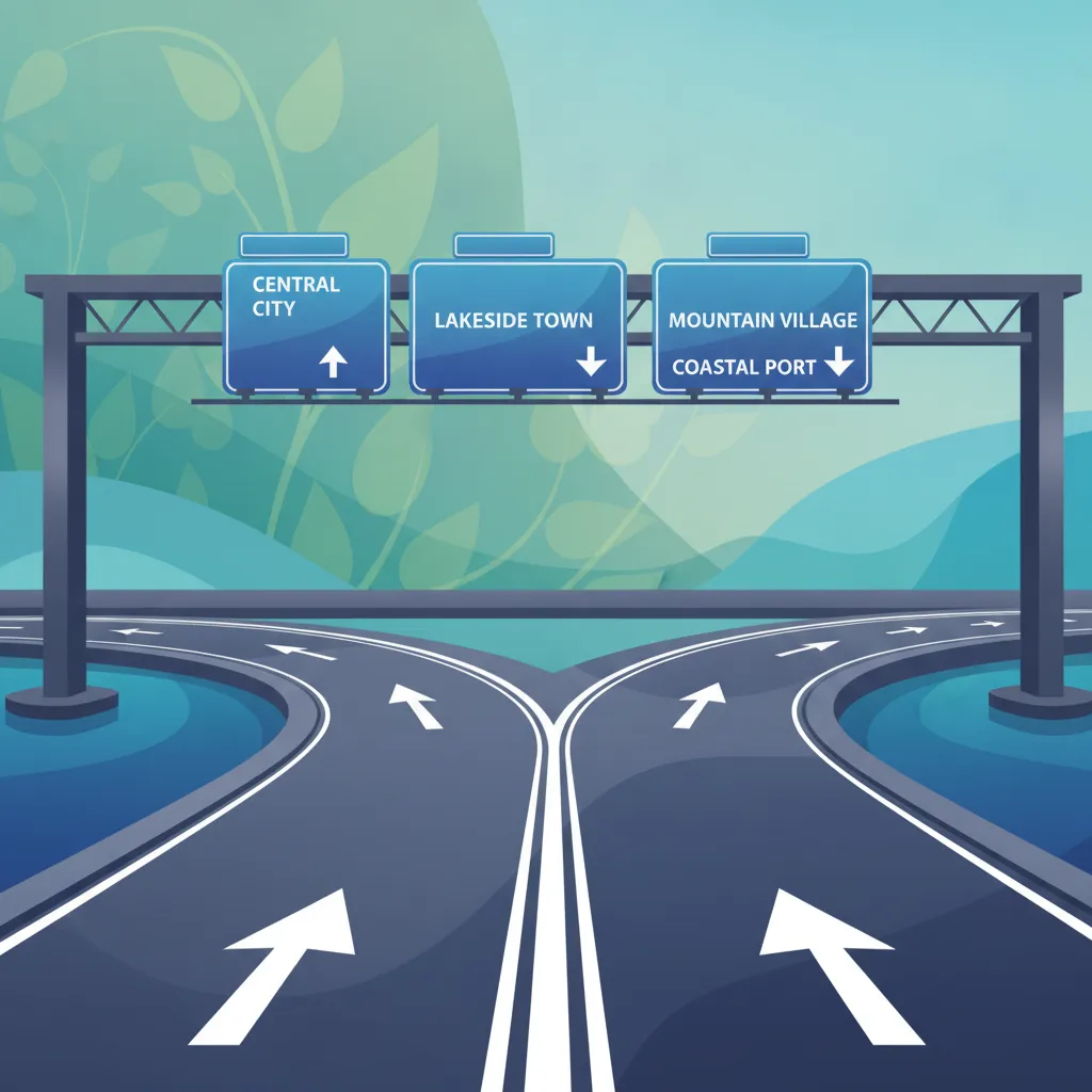 Wegweisende und informative Verkehrszeichen Unterrichtsbild