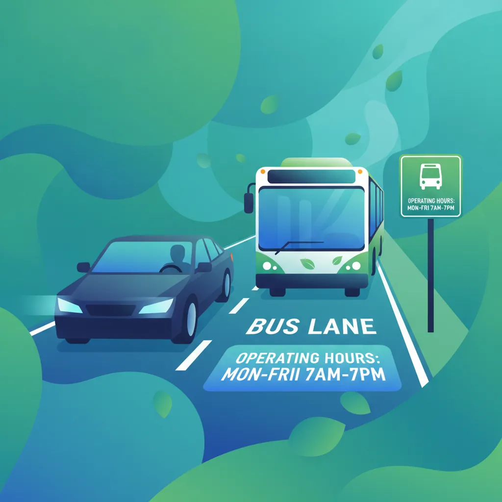 Obraz lekcji Wydzielone pasy dla autobusów i sytuacje pierwszeństwa