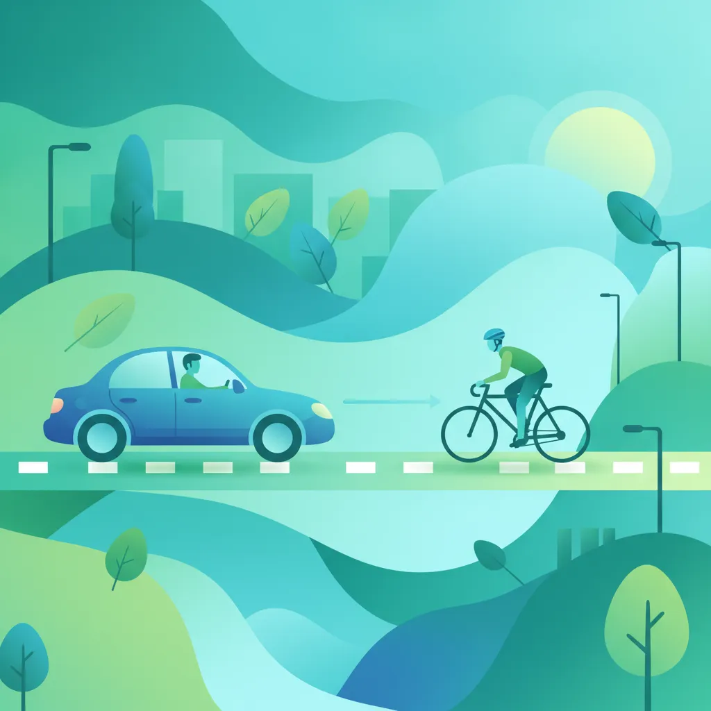 Image de la leçon Comportement vis-à-vis des cyclistes, pistes cyclables et partage de la route