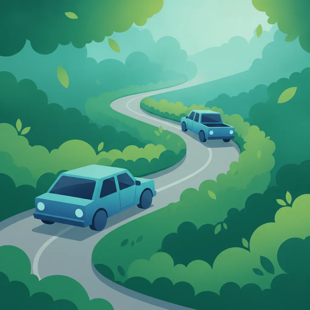 Image de la leçon Routes rurales, virages et intersections sans signalisation