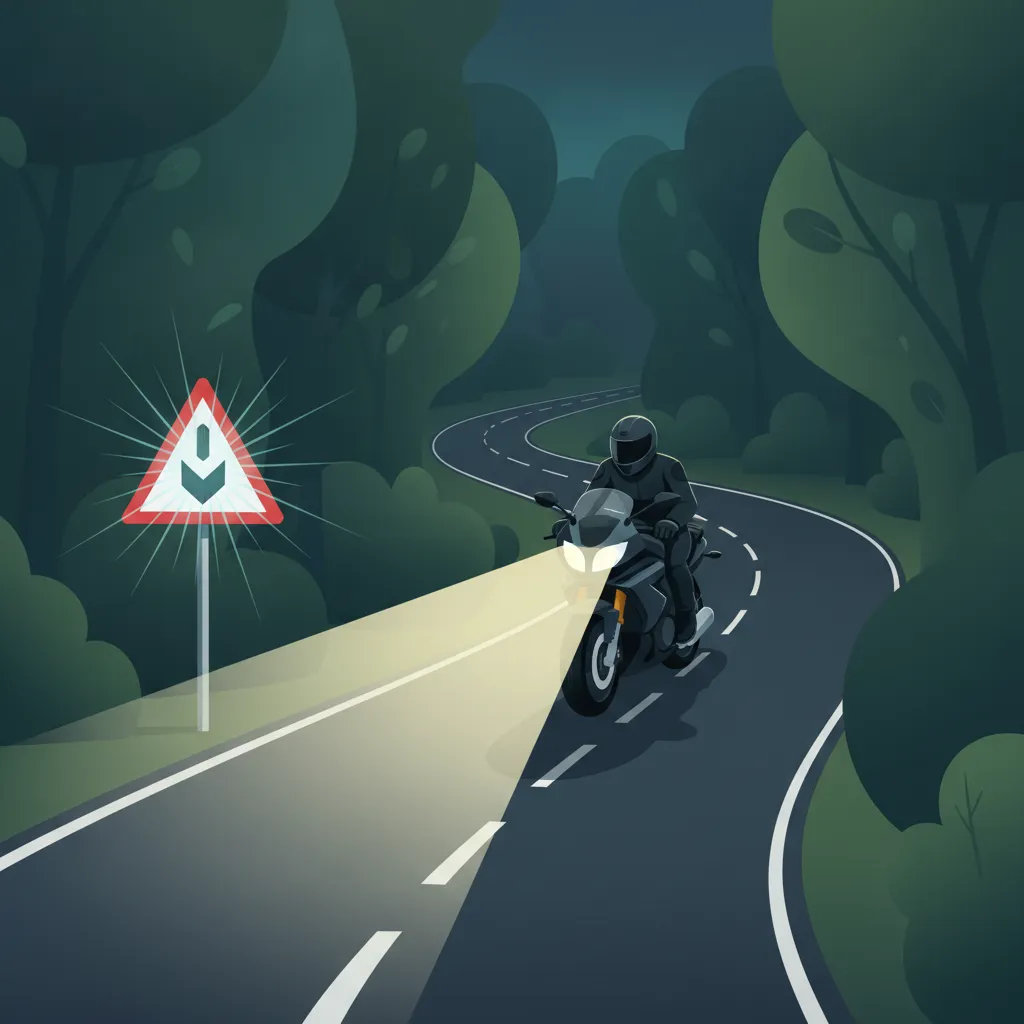 Strategien für das Fahren bei Nacht und Lichtnutzung Unterrichtsbild