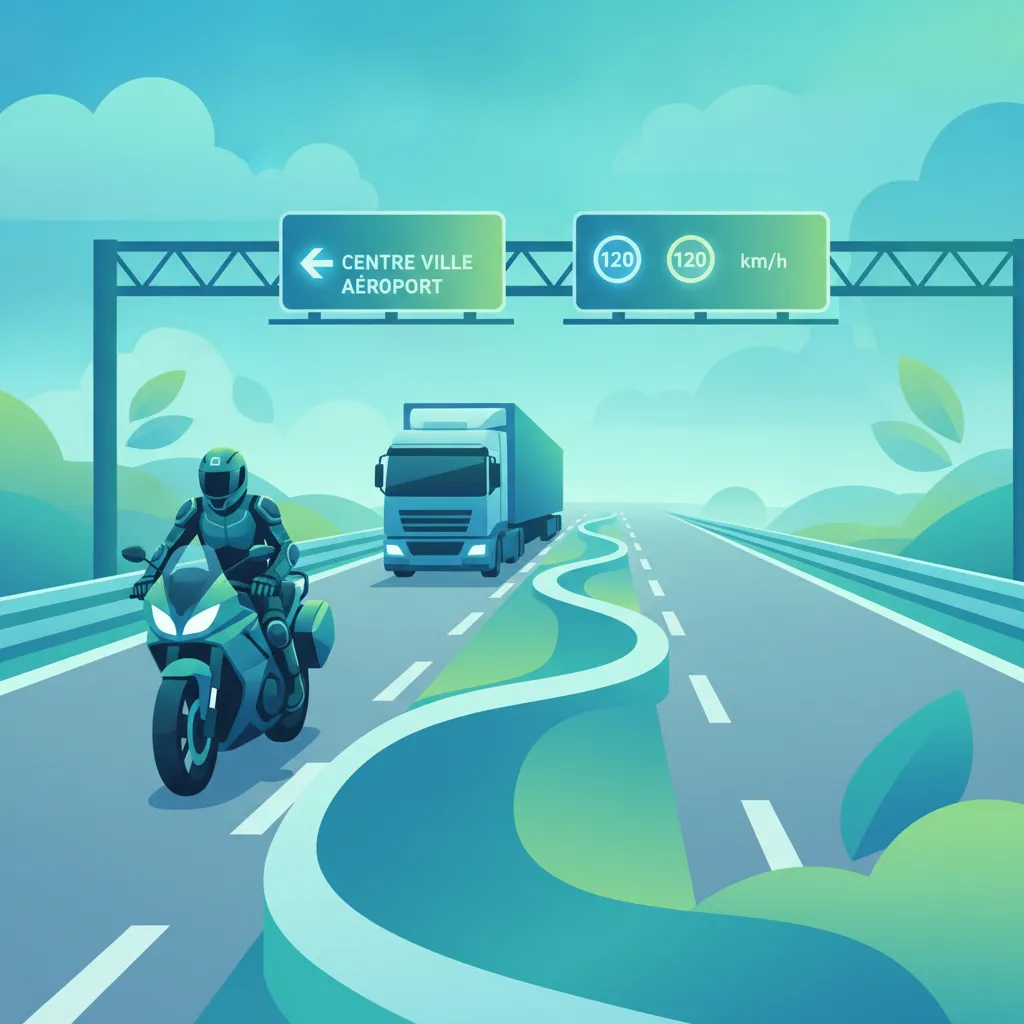 Image de la leçon Conduire sur les routes à double sens et les autoroutes
