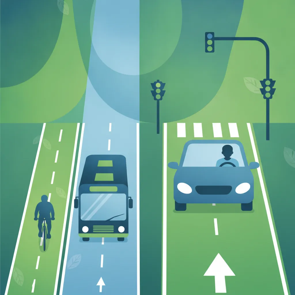 Bus Lanes, Cycle Tracks, and Traffic Flow Management lesson image