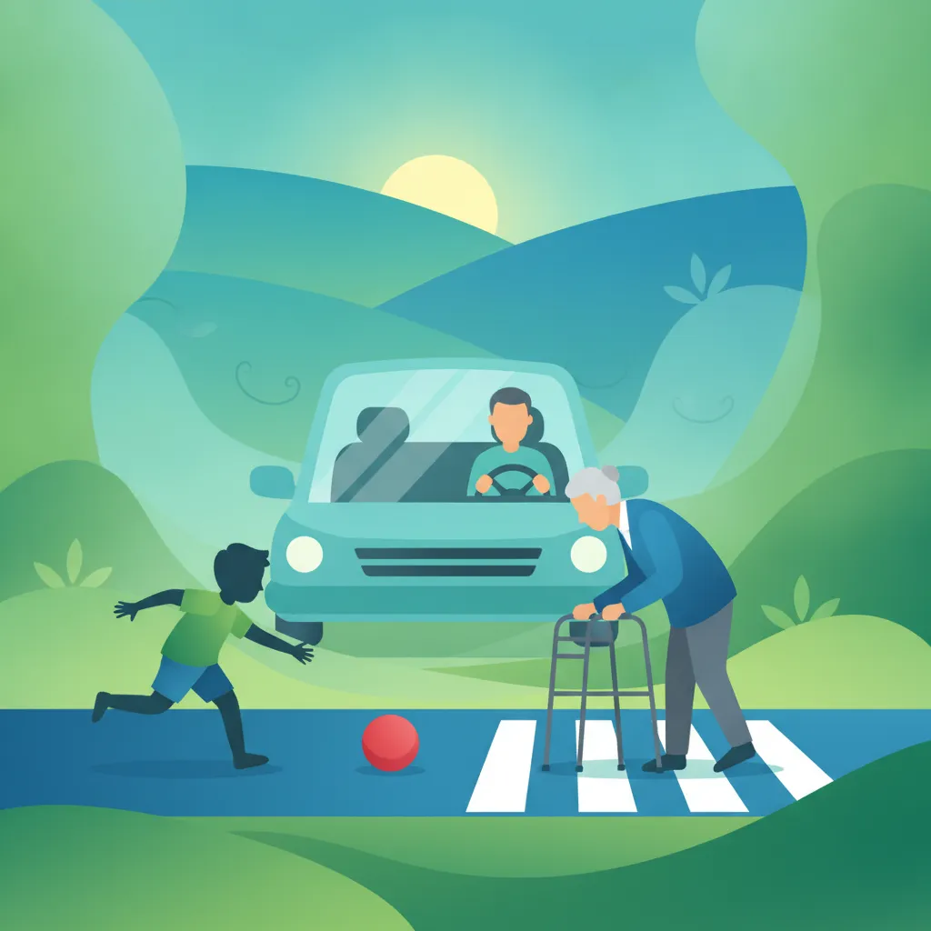 Image de la leçon Risques associés aux enfants et aux piétons âgés