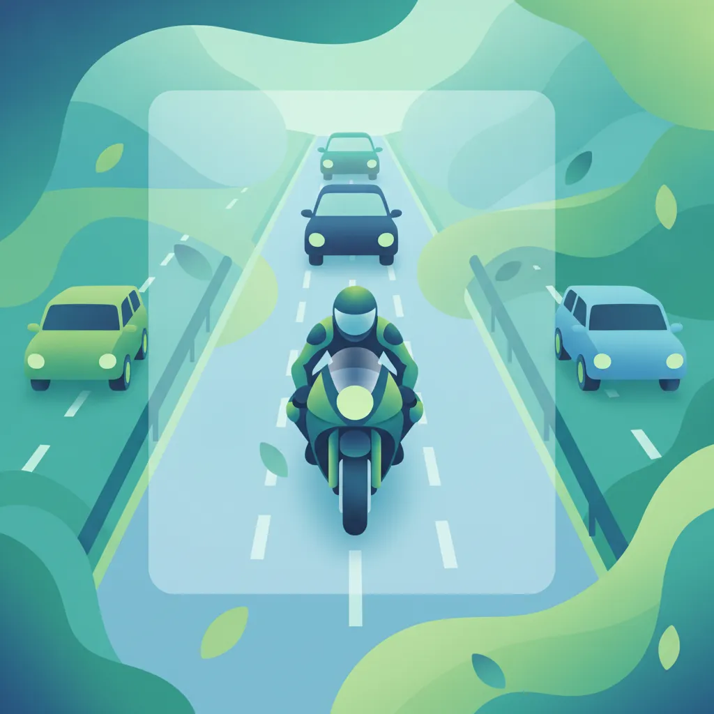 Schutzabstand rund um das Motorrad wahren Unterrichtsbild