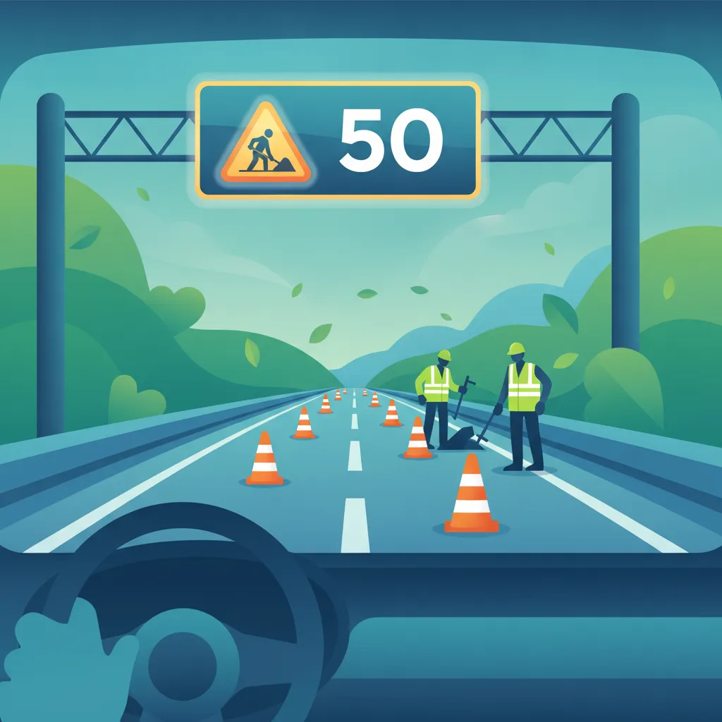Imagen de la lección Señales de mensaje variable y obras en la carretera